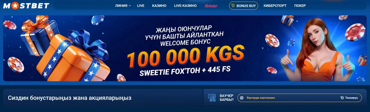 Тартуулоочу бонус баннери жана ваучерди текшерүү талаасы