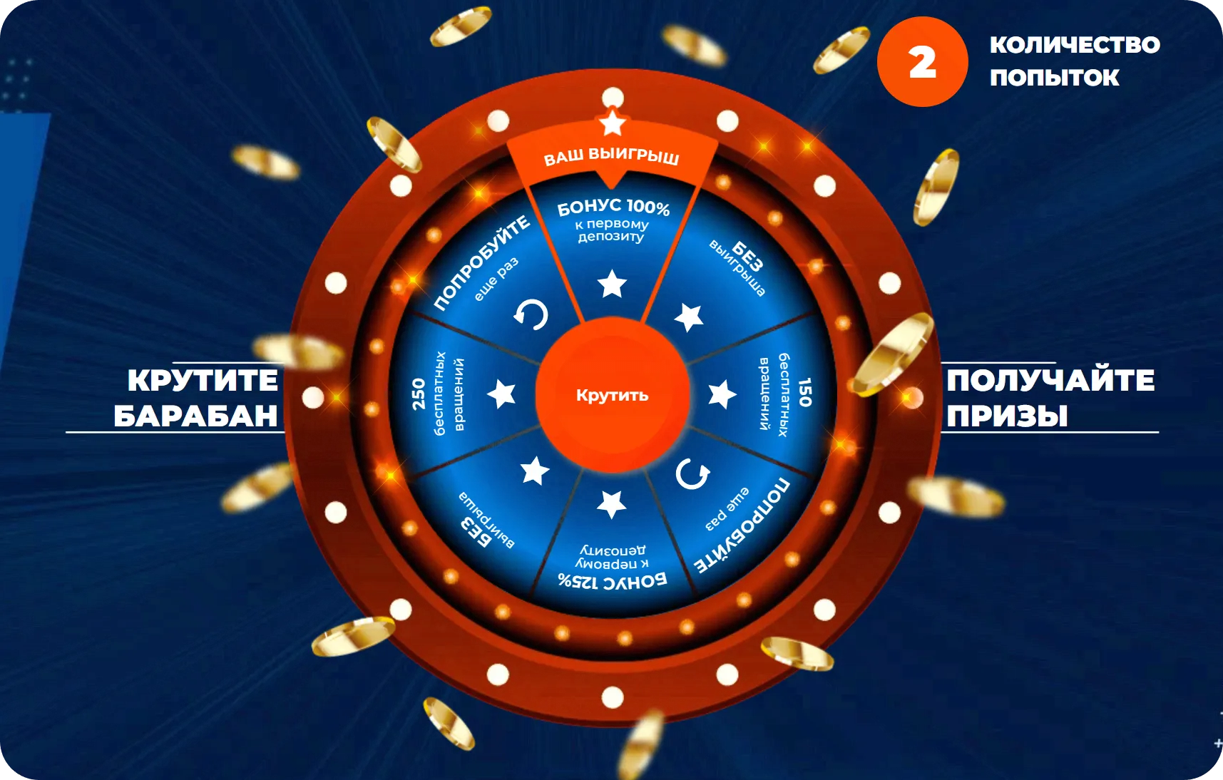 Колесо Фортуны Мостбет — бонус 100%, 125% и 250 фриспинов при первом депозите